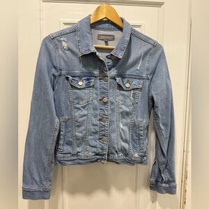 Just USA Light Blue Distressed Denim Jacket